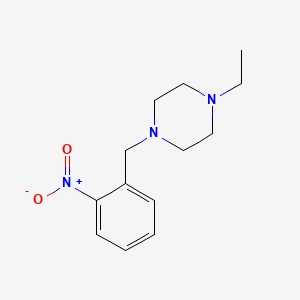 molecular formula C13H19N3O2 B5005621 1-ethyl-4-(2-nitrobenzyl)piperazine 