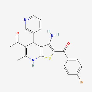 molecular formula C22H18BrN3O2S B5005646 1-[3-amino-2-(4-bromobenzoyl)-6-methyl-4-(3-pyridinyl)-4,7-dihydrothieno[2,3-b]pyridin-5-yl]ethanone 