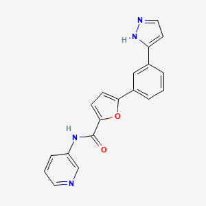 5-[3-(1H-pyrazol-3-yl)phenyl]-N-3-pyridinyl-2-furamide trifluoroacetate