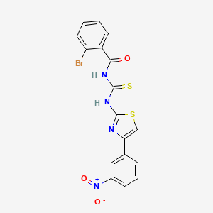 molecular formula C17H11BrN4O3S2 B5005666 2-bromo-N-{[4-(3-nitrophenyl)-1,3-thiazol-2-yl]carbamothioyl}benzamide 