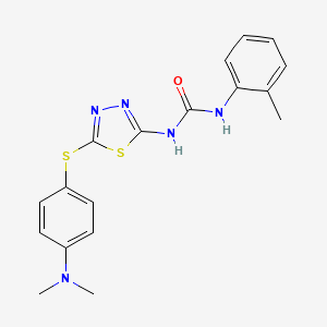 1-[5-[4-(Dimethylamino)phenyl]sulfanyl-1,3,4-thiadiazol-2-yl]-3-(2-methylphenyl)urea