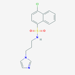 molecular formula C16H16ClN3O2S B500568 [(4-Chloronaphthyl)sulfonyl](3-imidazolylpropyl)amine CAS No. 898640-85-2