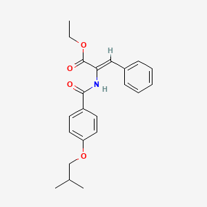 molecular formula C22H25NO4 B5005692 ethyl (Z)-2-[[4-(2-methylpropoxy)benzoyl]amino]-3-phenylprop-2-enoate 