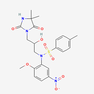 N-[3-(4,4-dimethyl-2,5-dioxoimidazolidin-1-yl)-2-hydroxypropyl]-N-(2-methoxy-5-nitrophenyl)-4-methylbenzenesulfonamide