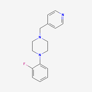 molecular formula C16H18FN3 B5005702 1-(2-fluorophenyl)-4-(4-pyridinylmethyl)piperazine 