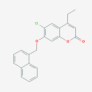 molecular formula C22H17ClO3 B5005709 6-CHLORO-4-ETHYL-7-[(NAPHTHALEN-1-YL)METHOXY]-2H-CHROMEN-2-ONE 