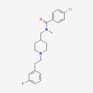 4-chloro-N-({1-[2-(3-fluorophenyl)ethyl]-4-piperidinyl}methyl)-N-methylbenzamide