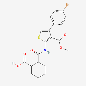 2-({[4-(4-bromophenyl)-3-(methoxycarbonyl)-2-thienyl]amino}carbonyl)cyclohexanecarboxylic acid