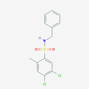 molecular formula C14H13Cl2NO2S B500573 N-benzyl-4,5-dichloro-2-methylbenzenesulfonamide CAS No. 902249-23-4