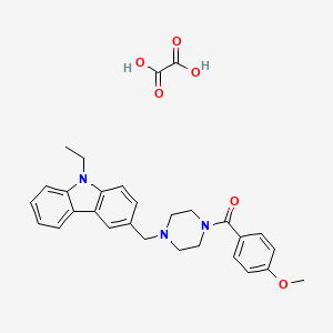 molecular formula C29H31N3O6 B5005734 [4-[(9-Ethylcarbazol-3-yl)methyl]piperazin-1-yl]-(4-methoxyphenyl)methanone;oxalic acid 