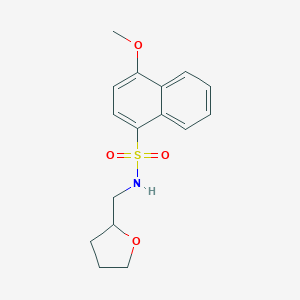 molecular formula C16H19NO4S B500574 [(4-Methoxynaphthyl)sulfonyl](oxolan-2-ylmethyl)amine CAS No. 902249-27-8