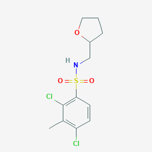 molecular formula C12H15Cl2NO3S B500575 2,4-dichloro-3-methyl-N-(oxolan-2-ylmethyl)benzenesulfonamide CAS No. 477306-15-3