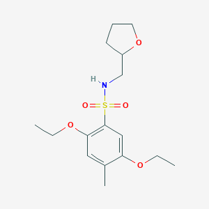 2,5-diethoxy-4-methyl-N-(oxolan-2-ylmethyl)benzenesulfonamide