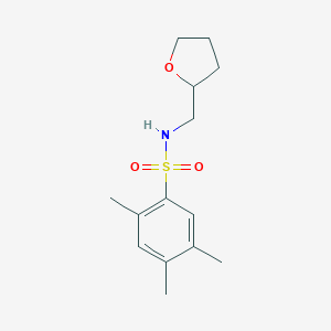 molecular formula C14H21NO3S B500578 2,4,5-trimethyl-N-(oxolan-2-ylmethyl)benzenesulfonamide CAS No. 898647-49-9