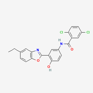 2,5-dichloro-N-[3-(5-ethyl-1,3-benzoxazol-2-yl)-4-hydroxyphenyl]benzamide