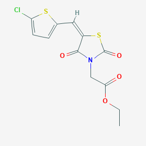 ethyl {5-[(5-chloro-2-thienyl)methylene]-2,4-dioxo-1,3-thiazolidin-3-yl}acetate