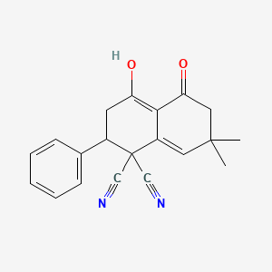 4-hydroxy-7,7-dimethyl-5-oxo-2-phenyl-3,6-dihydro-2H-naphthalene-1,1-dicarbonitrile