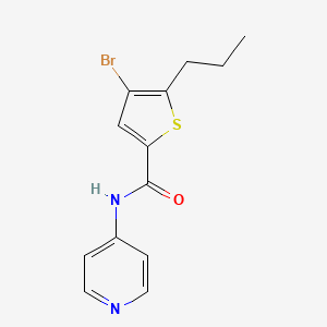 molecular formula C13H13BrN2OS B5005804 4-bromo-5-propyl-N-(pyridin-4-yl)thiophene-2-carboxamide 