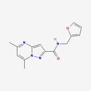 N-(2-furylmethyl)-5,7-dimethylpyrazolo[1,5-a]pyrimidine-2-carboxamide