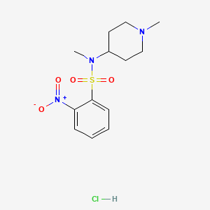 molecular formula C13H20ClN3O4S B5005817 N-methyl-N-(1-methylpiperidin-4-yl)-2-nitrobenzenesulfonamide;hydrochloride 