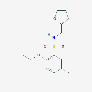 molecular formula C15H23NO4S B500582 [(2-Ethoxy-4,5-dimethylphenyl)sulfonyl](oxolan-2-ylmethyl)amine CAS No. 898647-59-1