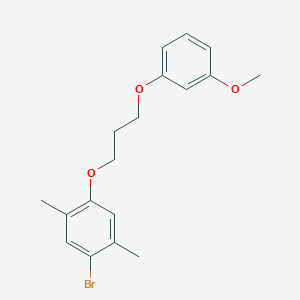 molecular formula C18H21BrO3 B5005827 1-bromo-4-[3-(3-methoxyphenoxy)propoxy]-2,5-dimethylbenzene 