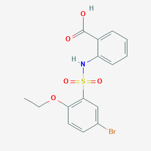 molecular formula C15H14BrNO5S B500584 2-(5-Bromo-2-ethoxybenzenesulfonamido)benzoic acid CAS No. 327072-95-7