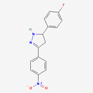 5-(4-fluorophenyl)-3-(4-nitrophenyl)-4,5-dihydro-1H-pyrazole