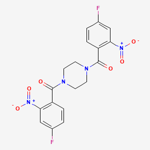 [4-(4-Fluoro-2-nitrobenzoyl)piperazin-1-yl]-(4-fluoro-2-nitrophenyl)methanone