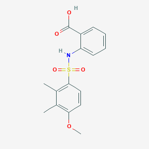 molecular formula C16H17NO5S B500587 2-{[(4-Methoxy-2,3-dimethylphenyl)sulfonyl]amino}benzoic acid CAS No. 886119-91-1