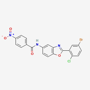 molecular formula C20H11BrClN3O4 B5005875 N-[2-(5-bromo-2-chlorophenyl)-1,3-benzoxazol-5-yl]-4-nitrobenzamide 