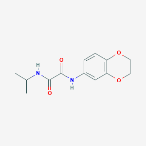 molecular formula C13H16N2O4 B5005881 N-(2,3-dihydro-1,4-benzodioxin-6-yl)-N'-propan-2-yloxamide 