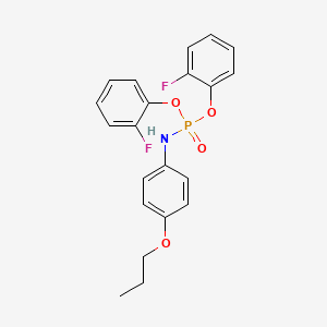 molecular formula C21H20F2NO4P B5005883 bis(2-fluorophenyl) (4-propoxyphenyl)amidophosphate 