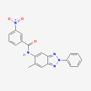 N-(6-methyl-2-phenyl-2H-1,2,3-benzotriazol-5-yl)-3-nitrobenzamide