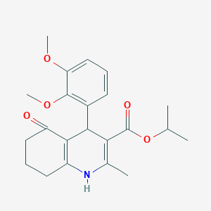 molecular formula C22H27NO5 B5005894 Propan-2-yl 4-(2,3-dimethoxyphenyl)-2-methyl-5-oxo-1,4,5,6,7,8-hexahydroquinoline-3-carboxylate 