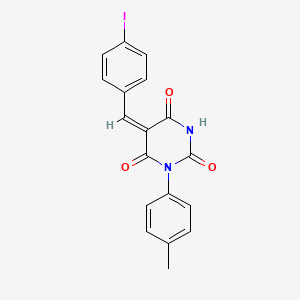 (5E)-5-[(4-iodophenyl)methylidene]-1-(4-methylphenyl)-1,3-diazinane-2,4,6-trione