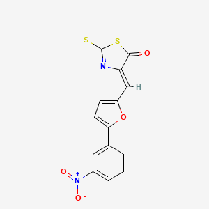 2-(methylthio)-4-{[5-(3-nitrophenyl)-2-furyl]methylene}-1,3-thiazol-5(4H)-one