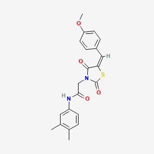 N-(3,4-dimethylphenyl)-2-[(5E)-5-(4-methoxybenzylidene)-2,4-dioxo-1,3-thiazolidin-3-yl]acetamide