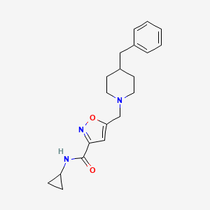 5-[(4-benzyl-1-piperidinyl)methyl]-N-cyclopropyl-3-isoxazolecarboxamide