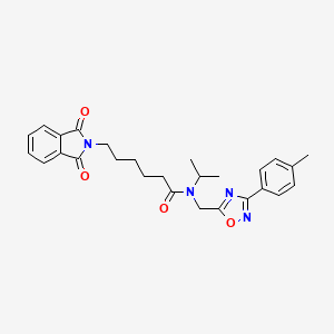 6-(1,3-dioxo-1,3-dihydro-2H-isoindol-2-yl)-N-isopropyl-N-{[3-(4-methylphenyl)-1,2,4-oxadiazol-5-yl]methyl}hexanamide