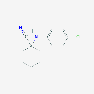 molecular formula C13H15ClN2 B500596 1-(4-Chloroanilino)cyclohexanecarbonitrile 