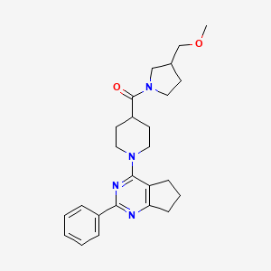 [3-(methoxymethyl)pyrrolidin-1-yl]-[1-(2-phenyl-6,7-dihydro-5H-cyclopenta[d]pyrimidin-4-yl)piperidin-4-yl]methanone