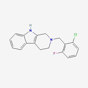 molecular formula C18H16ClFN2 B5005981 2-(2-chloro-6-fluorobenzyl)-2,3,4,9-tetrahydro-1H-beta-carboline 