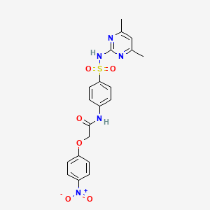 molecular formula C20H19N5O6S B5005984 N-(4-{[(4,6-dimethyl-2-pyrimidinyl)amino]sulfonyl}phenyl)-2-(4-nitrophenoxy)acetamide 