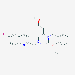 2-{1-(2-ethoxybenzyl)-4-[(6-fluoro-2-quinolinyl)methyl]-2-piperazinyl}ethanol