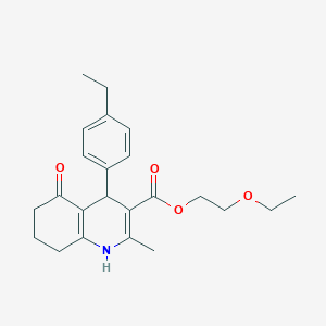 molecular formula C23H29NO4 B5005999 2-ethoxyethyl 4-(4-ethylphenyl)-2-methyl-5-oxo-1,4,5,6,7,8-hexahydro-3-quinolinecarboxylate 