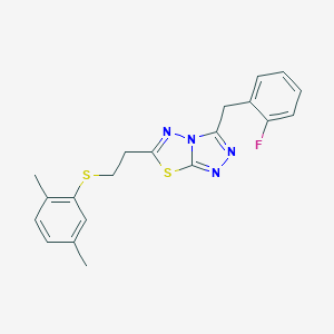 2,5-Dimethylphenyl 2-[3-(2-fluorobenzyl)[1,2,4]triazolo[3,4-b][1,3,4]thiadiazol-6-yl]ethyl sulfide