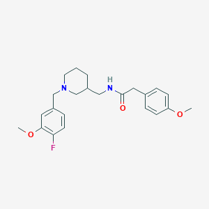 N-{[1-(4-fluoro-3-methoxybenzyl)-3-piperidinyl]methyl}-2-(4-methoxyphenyl)acetamide