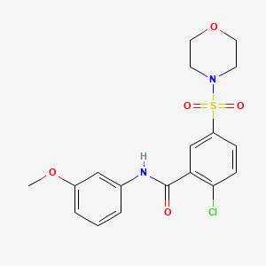 2-Chloro-N-(3-methoxyphenyl)-5-(morpholine-4-sulfonyl)benzamide