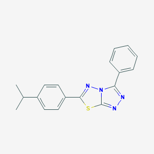 molecular formula C18H16N4S B500608 6-(4-Isopropylphenyl)-3-phenyl[1,2,4]triazolo[3,4-b][1,3,4]thiadiazole 